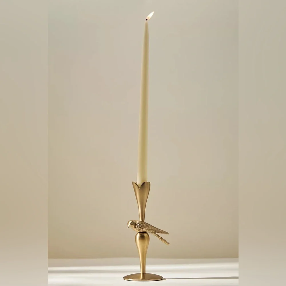 Anthropologie Marizia Sparrow Candlestick Holders Set of 2 Large NIB